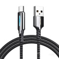 Remax   Black Sliver Auto power off Charging USB To lighting / Type C Metal braided data cable